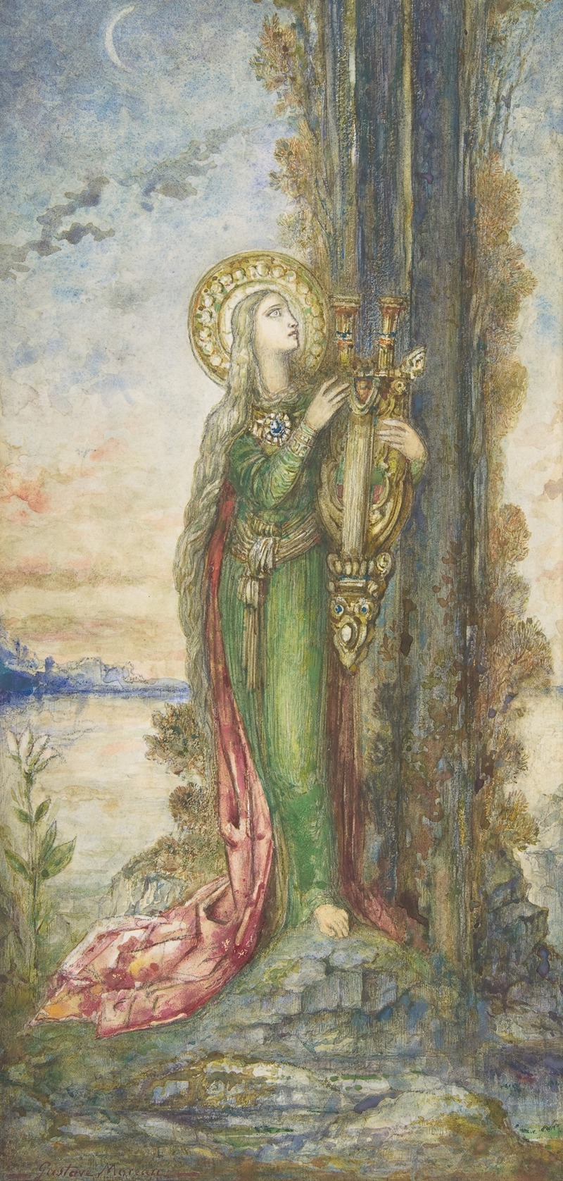Gustave Moreau - Saint Cecilia