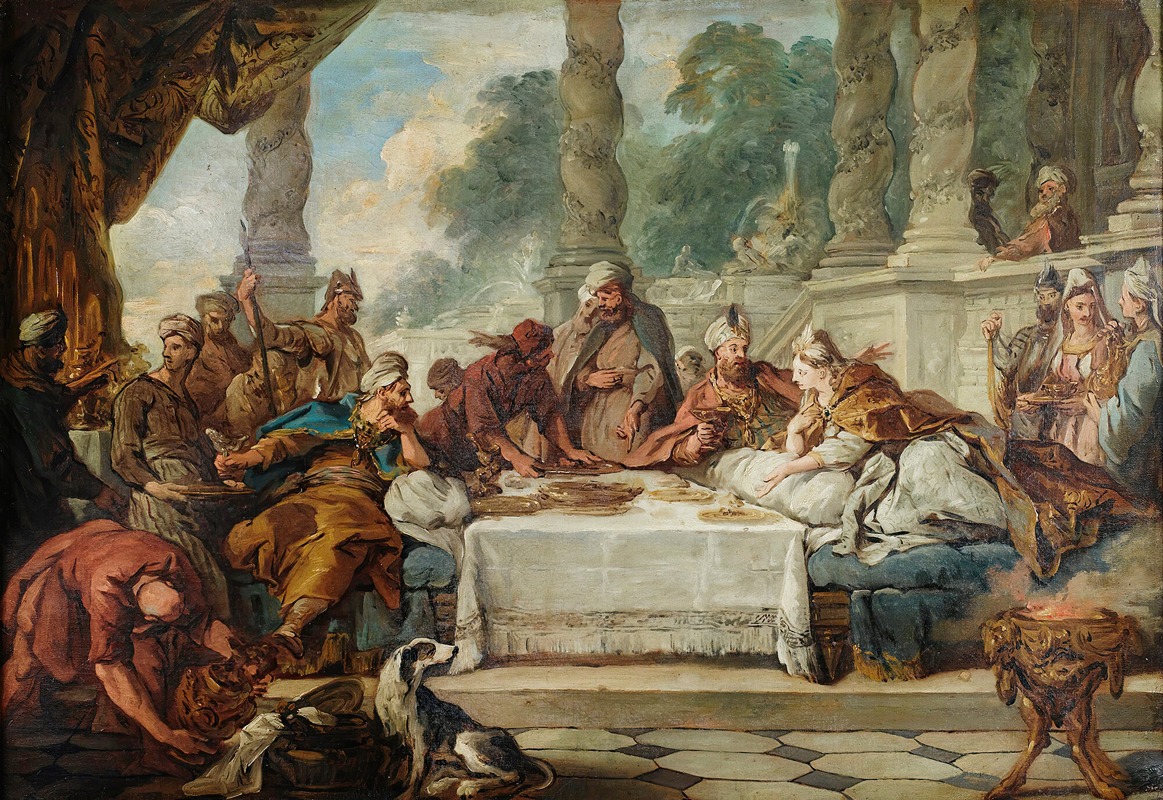 Jean-François de Troy - The meal of Esther and Ahasuerus