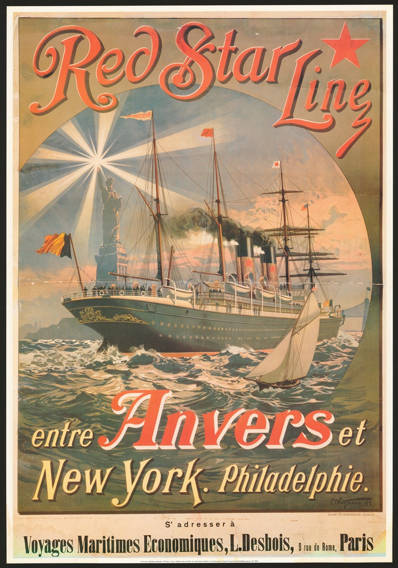 Anonymous - Red Star Line, entre Anvers et New York. Philadelphie