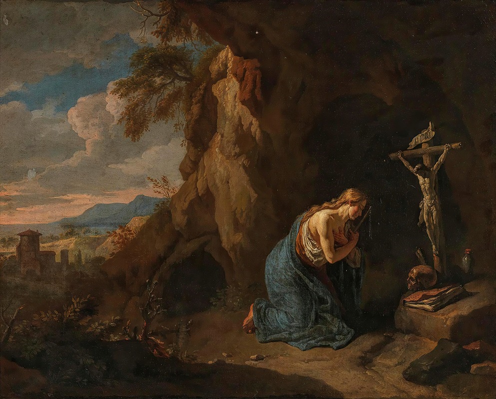 Flemish School - Landscape with the Penitent Mary Magdalene