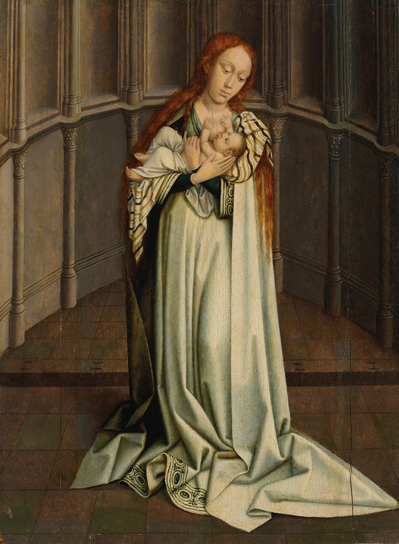 Follower of Robert Campin - The Virgin and Child in an apse