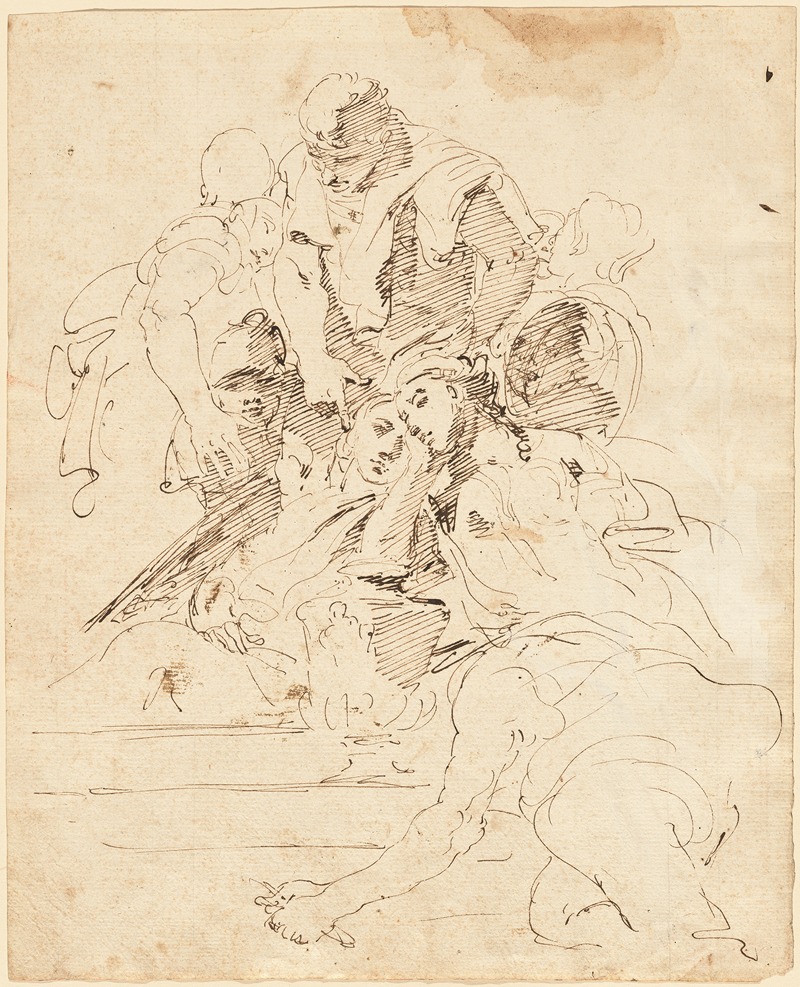 Giovanni Battista Tiepolo - Classical Figures Gathered around an Urn