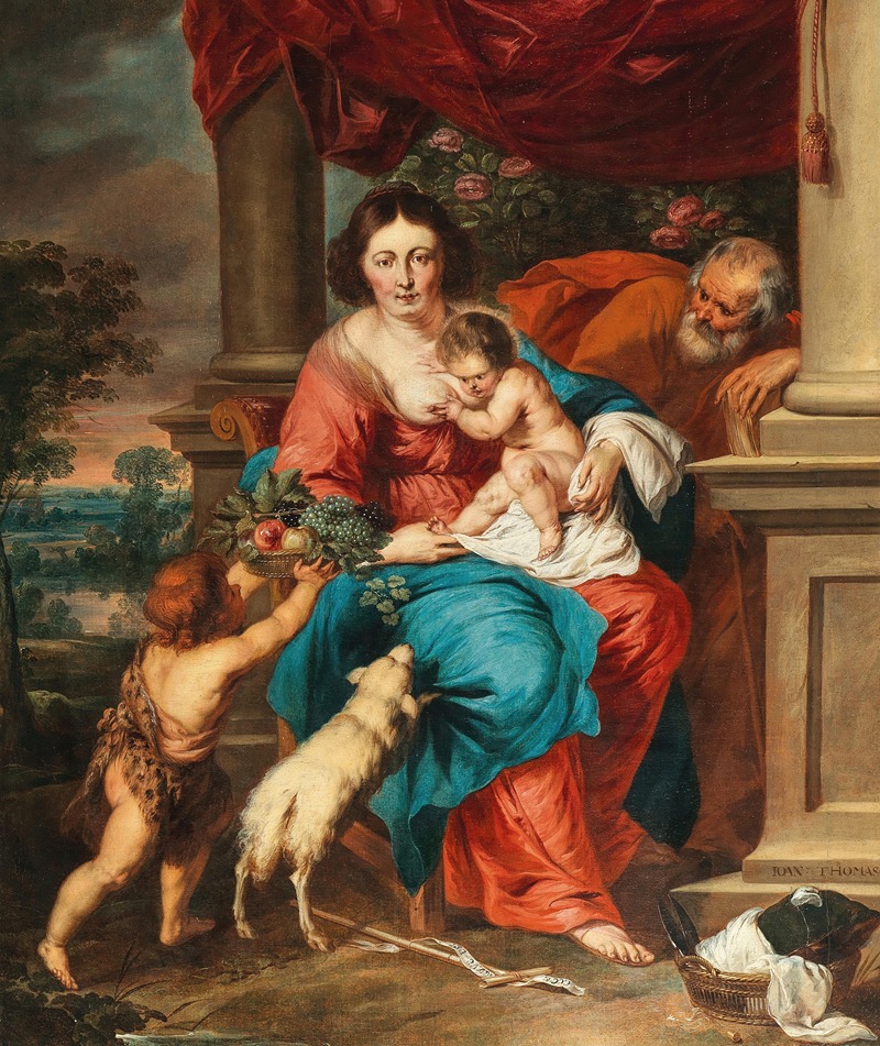 Follower of Peter Paul Rubens - The Holy Family with the Infant Saint John the Baptist