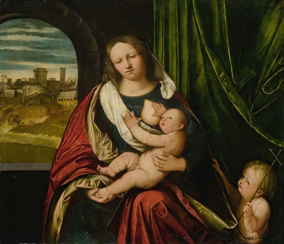 Altobello Melone - Madonna and Child with the Infant Saint John