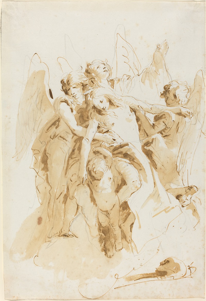 Giovanni Battista Tiepolo - Saint Mary Magdalene Lifted by Angels