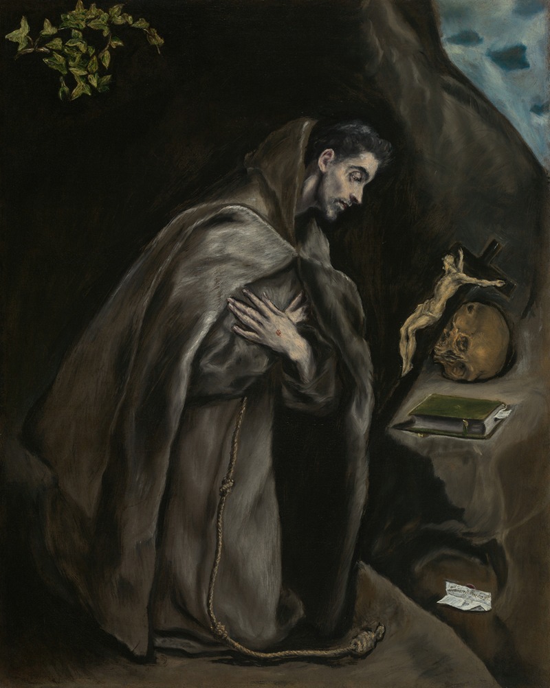 El Greco (Domenikos Theotokopoulos) - Saint Francis Kneeling in Meditation