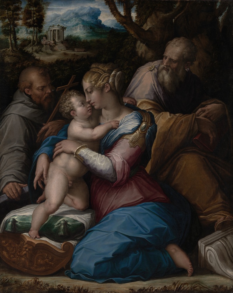 Giorgio Vasari - Holy Family with Saint Francis