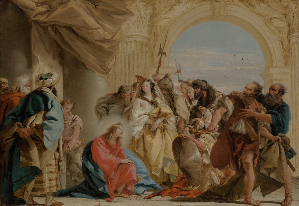 Giovanni Domenico Tiepolo - Christ and the Woman Taken in Adultery