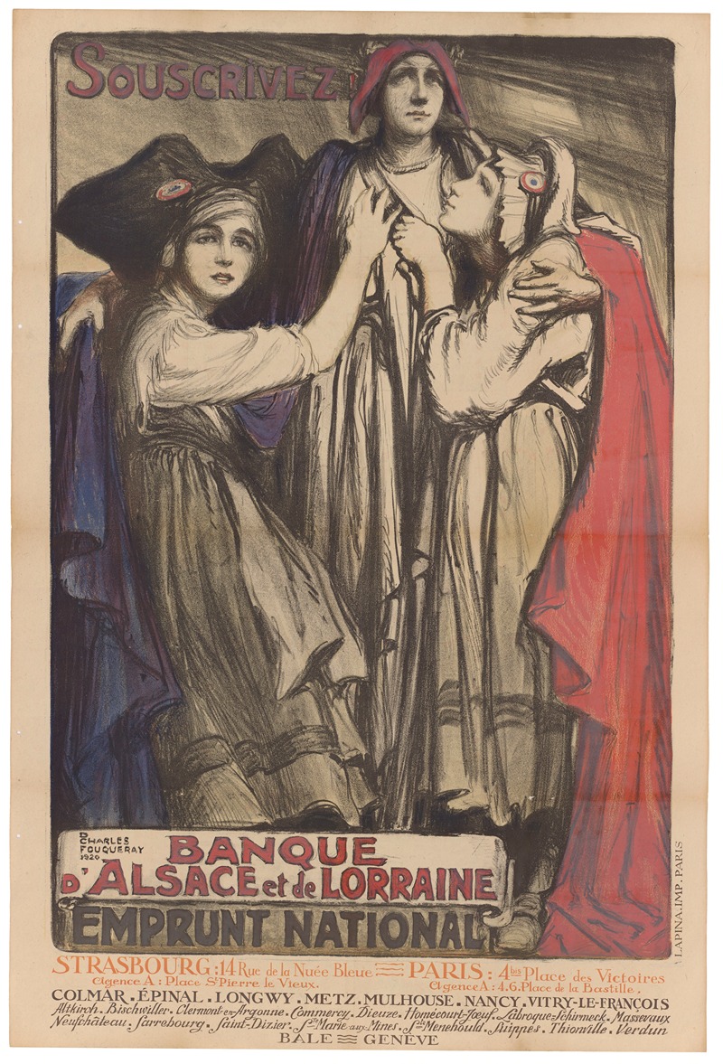 Charles Fouqueray - Souscrivez! Banque d’Alsace et de Lorraine. Emprunt national