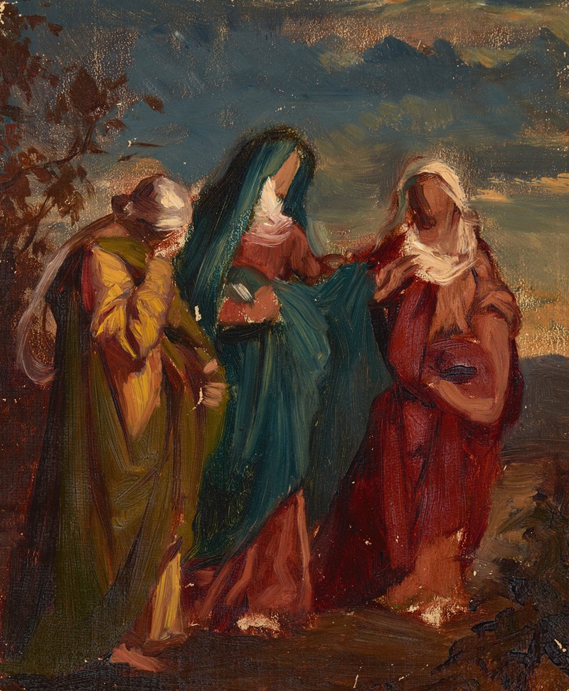Józef Simmler - Sketch to the Painting ‘Three Marys Walking to Christ’s Tomb’