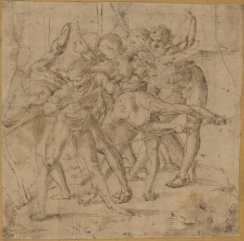 Girolamo Genga - Battle Scene