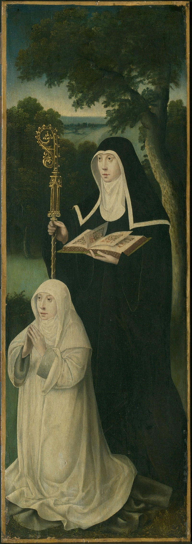 North Netherlandish School - Saint Gertrude of Nivelles and an Augustinian Canoness