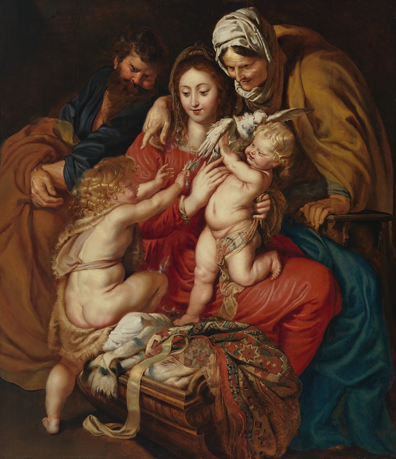 Peter Paul Rubens - The Holy Family with St. Elizabeth, St. John, and a Dove