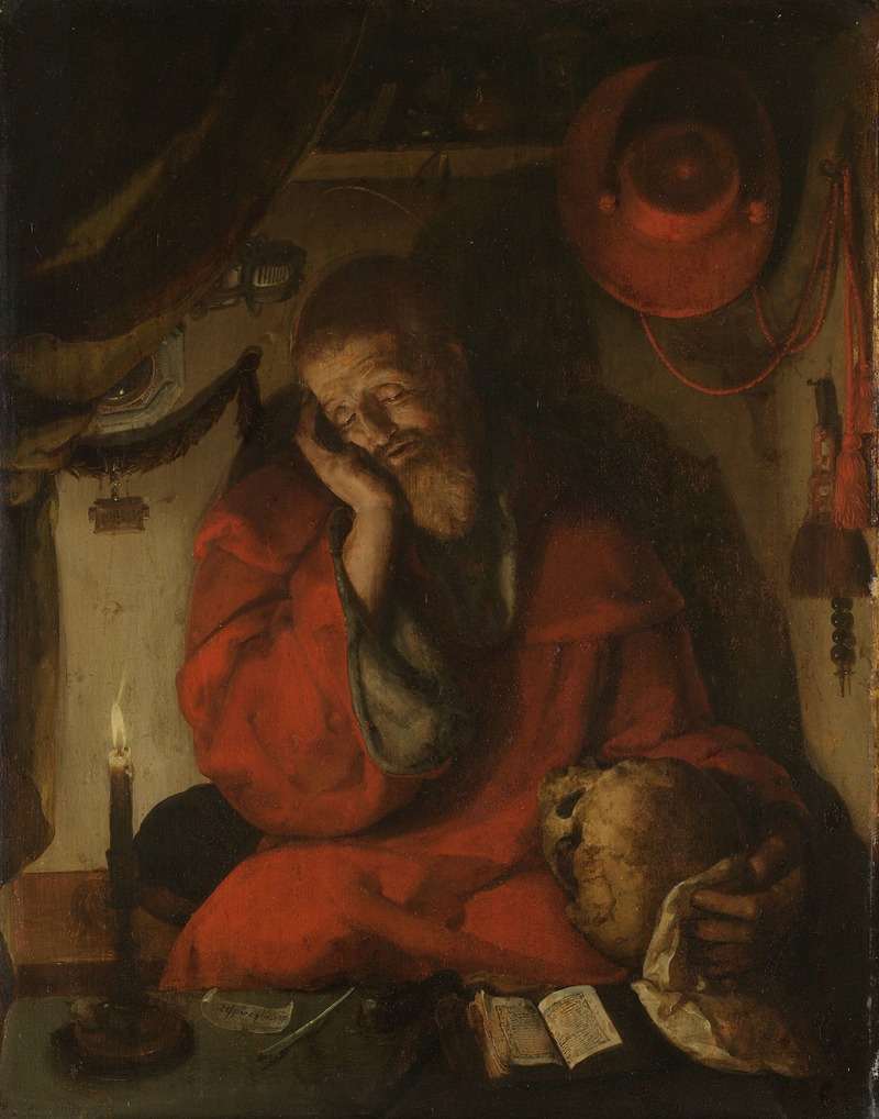 Aertgen Claesz van Leyden - Saint Jerome in his Study by Candlelight
