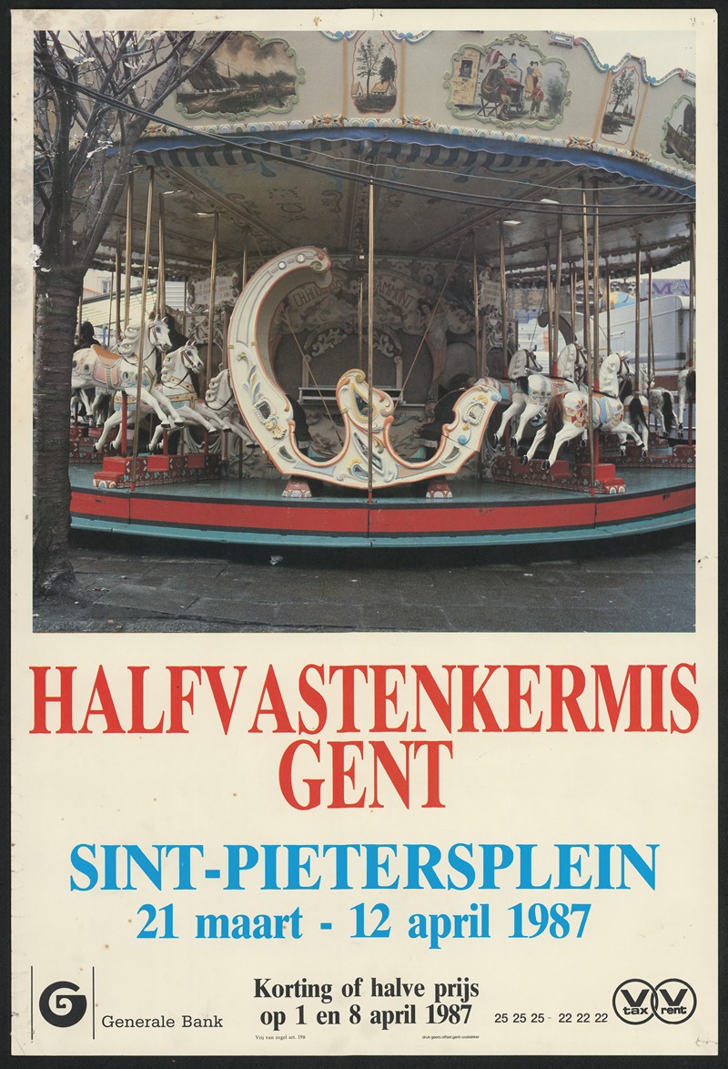Geers offset - Halfvastenkermis Gent; Sint-Pietersplein; 21 maart – 12 april 1987