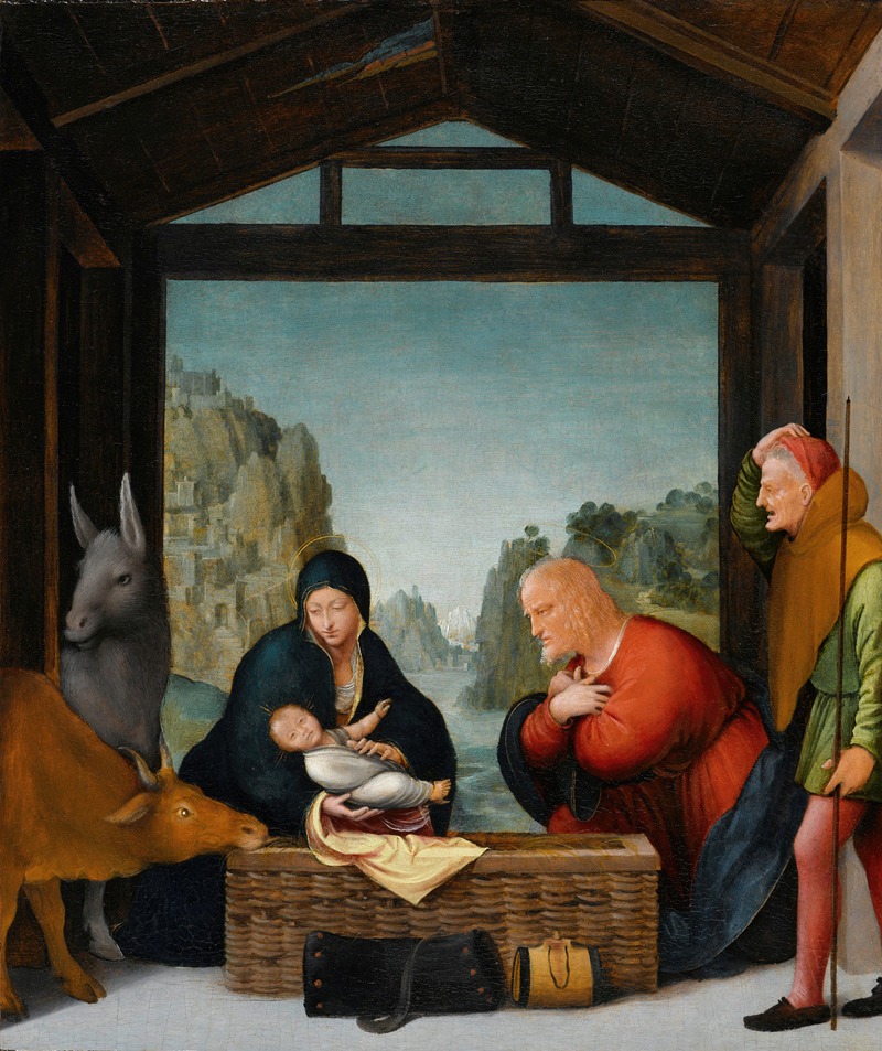 Circle of Bartolommeo Suardi - The Adoration of the Shepherds