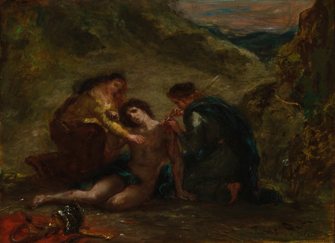 Eugène Delacroix - St. Sebastian with St. Irene and Attendant
