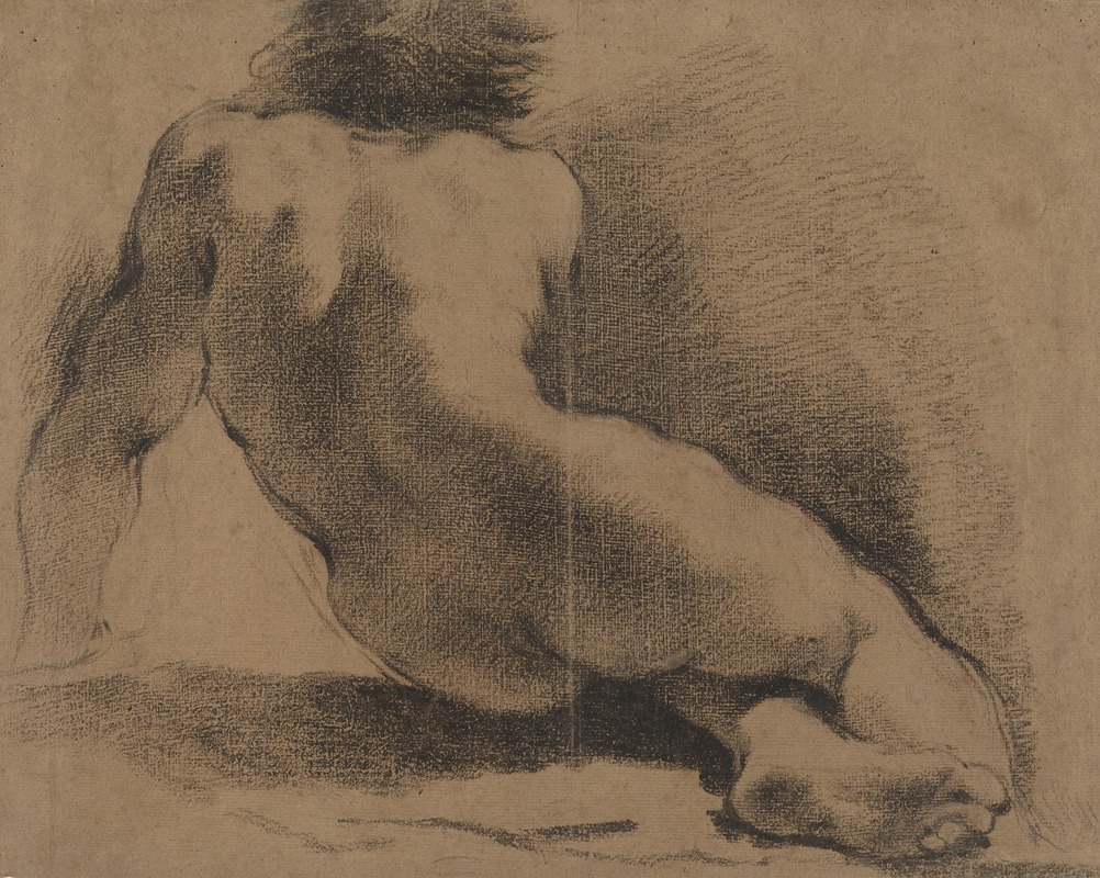 Guercino - Seated Nude Boy Seen from the Back