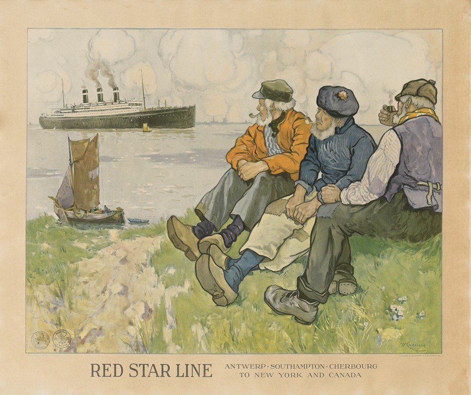 Henri Cassiers - Red Star Line Antwerp-Southhampton-Cherbourg to New York and Canada