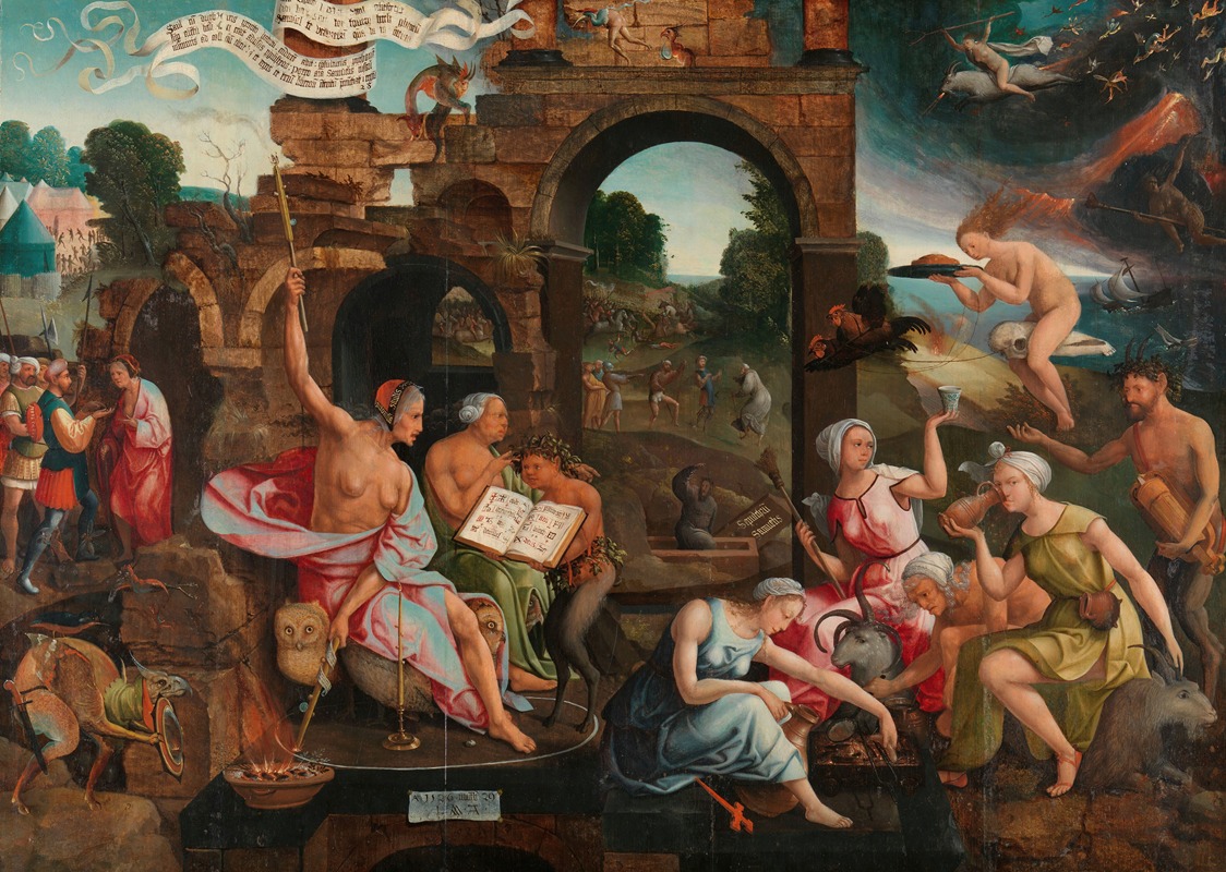 Jacob Cornelisz. van Oostsanen - Saul and the Witch of Endor