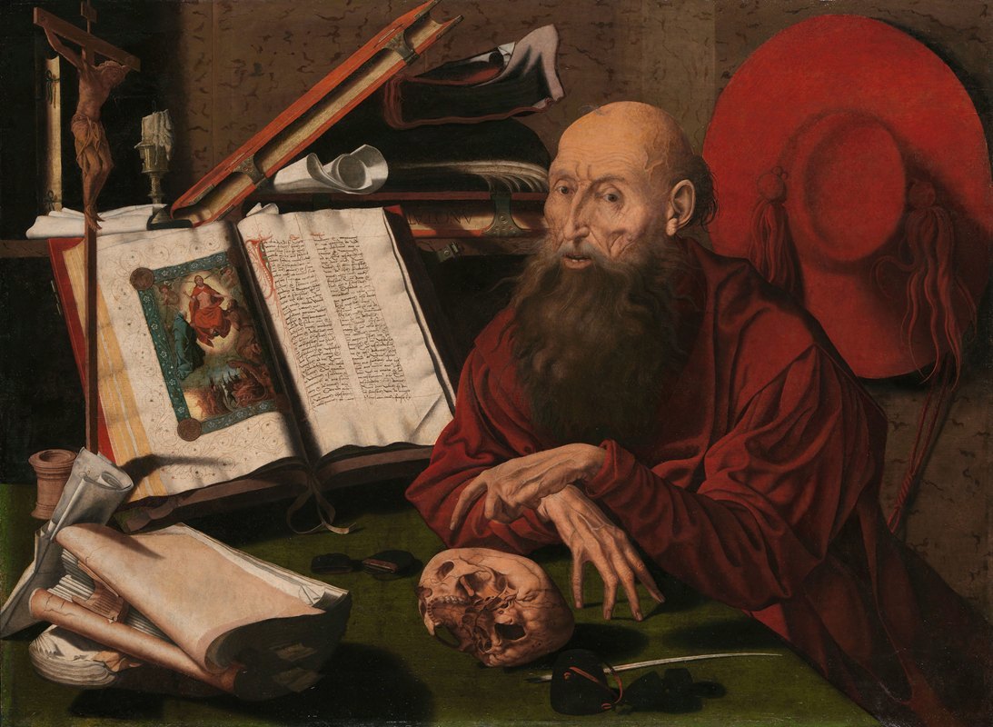 Marinus Van Reymerswale - St Jerome in his study