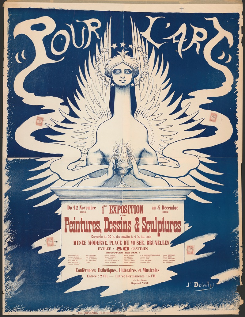 Jean Delville - Pour l’Art – 1st Exhibition of paintings, drawings and sculptures
