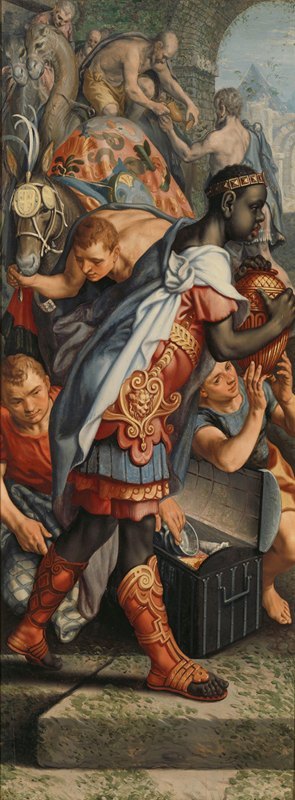 Pieter Aertsen - Wing of an Altarpiece with Adoration of the Magi