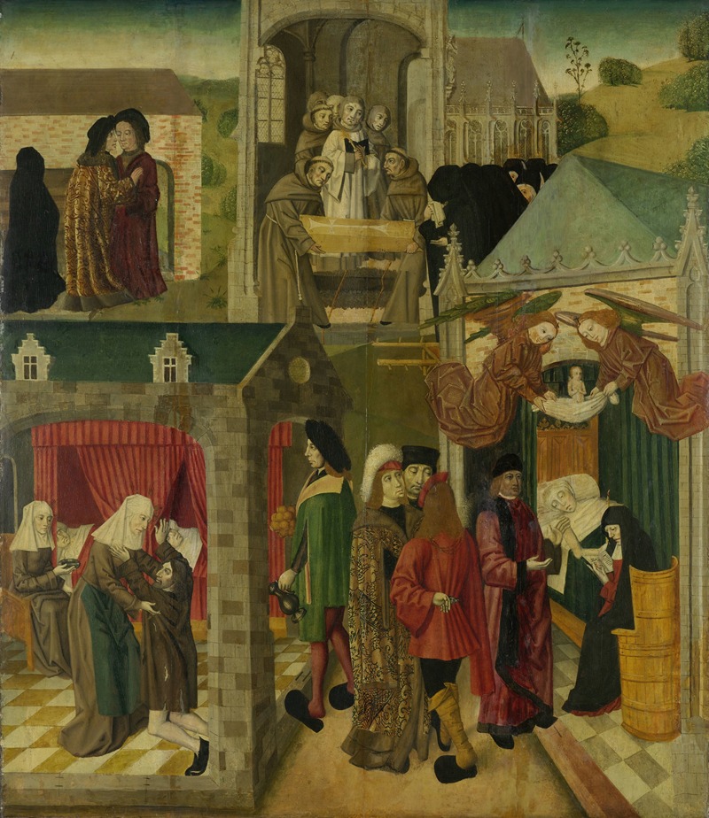Master of the St Elizabeth Panels - Saint Elizabeth of Hungary Tending the Sick in Marburg, Death of St Elizabeth