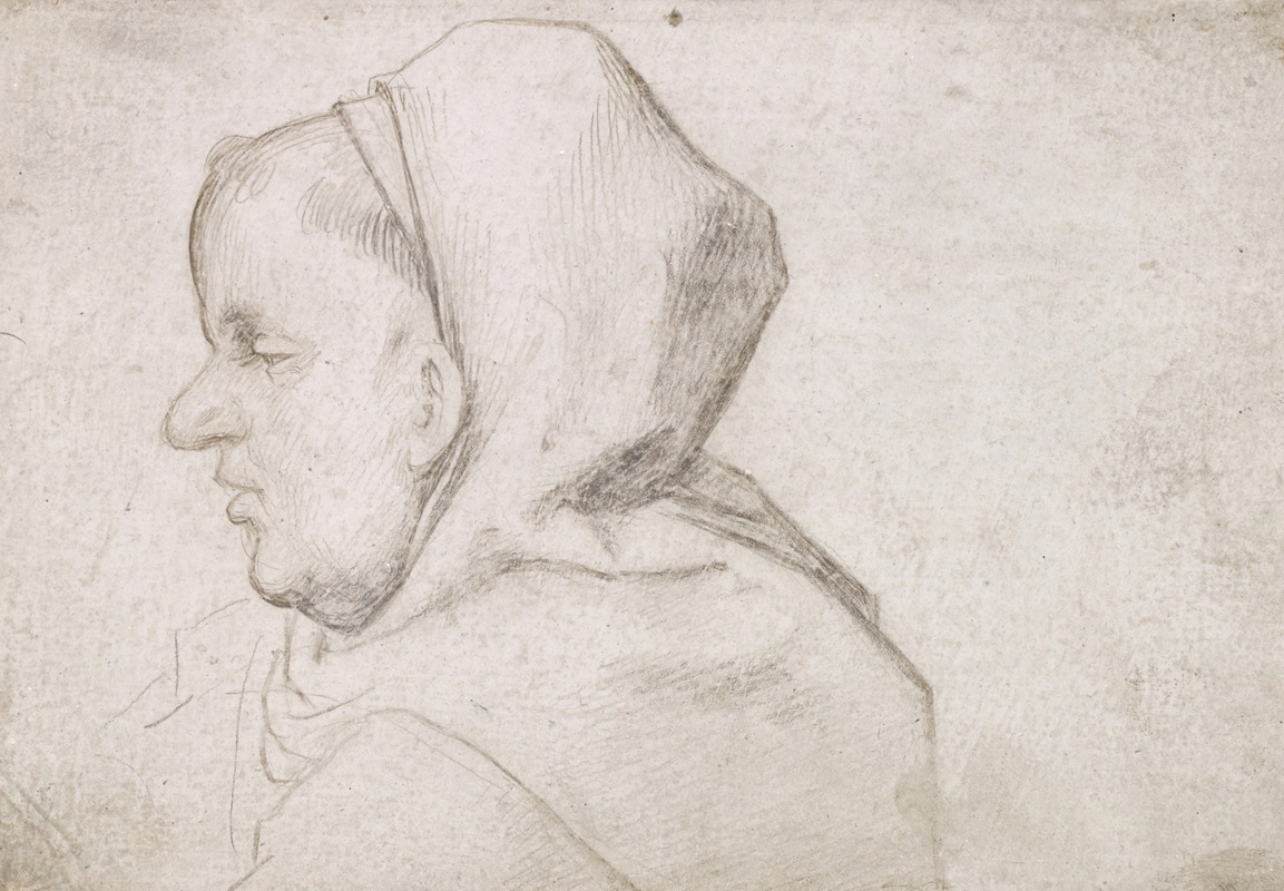 Hans Holbein The Elder - Bildnis eines Mönchs mit Kappe, im Profil nach links