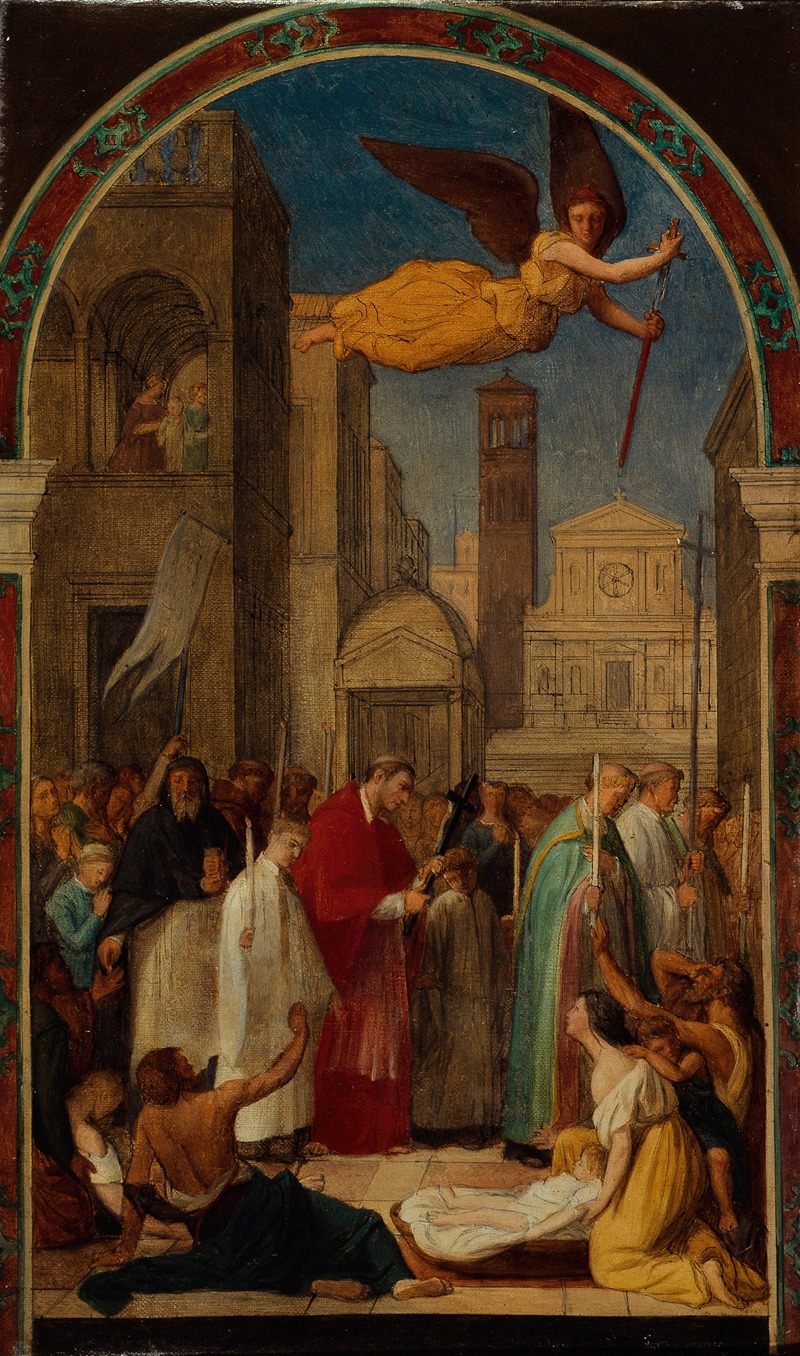 Pierre-Auguste Pichon - Procession de saint Charles Borromée pendant la peste de Milan