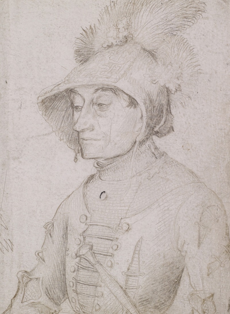 Hans Holbein The Elder - Halbfigurenbild eines Mannes in Reisetracht