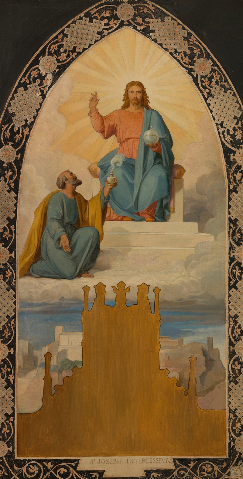 Faivre-Duffer - Saint Joseph aux pieds de Jésus Christ