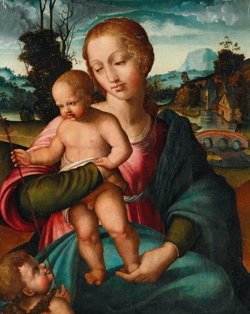 Felipe Pablo de San Leocadio - The Madonna and Child, with the Infant Saint John the Baptist