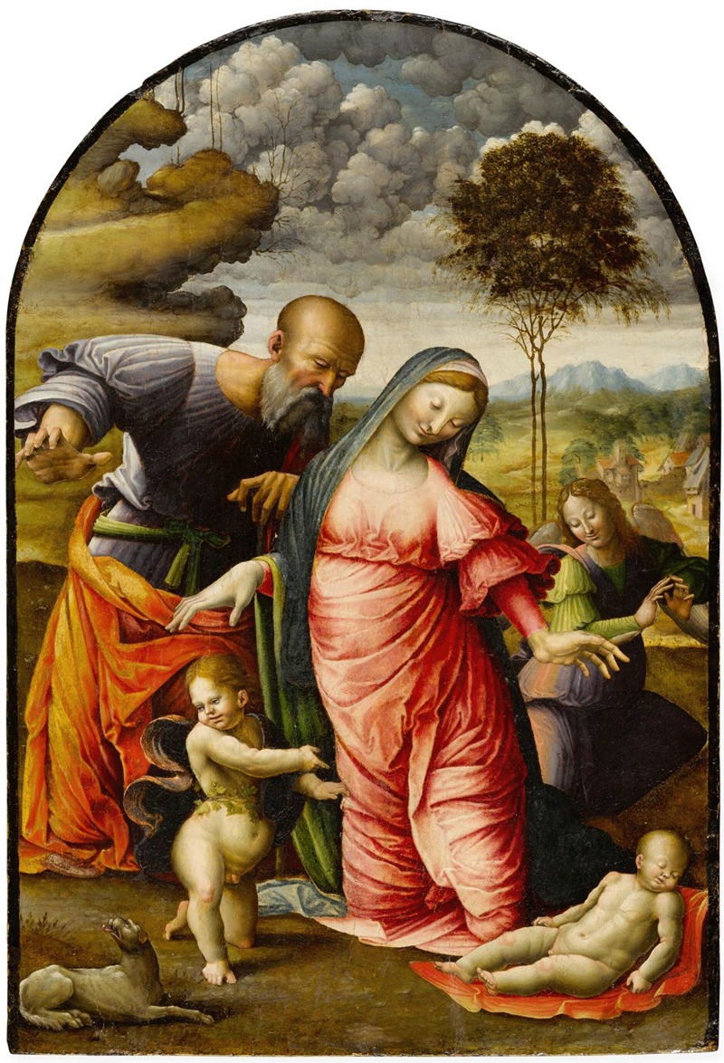 Domenico Beccafumi - The Madonna, Saint Joseph, the Infant Baptist and an angel adoring the Infant Christ: The ‘Feigen Adoration’