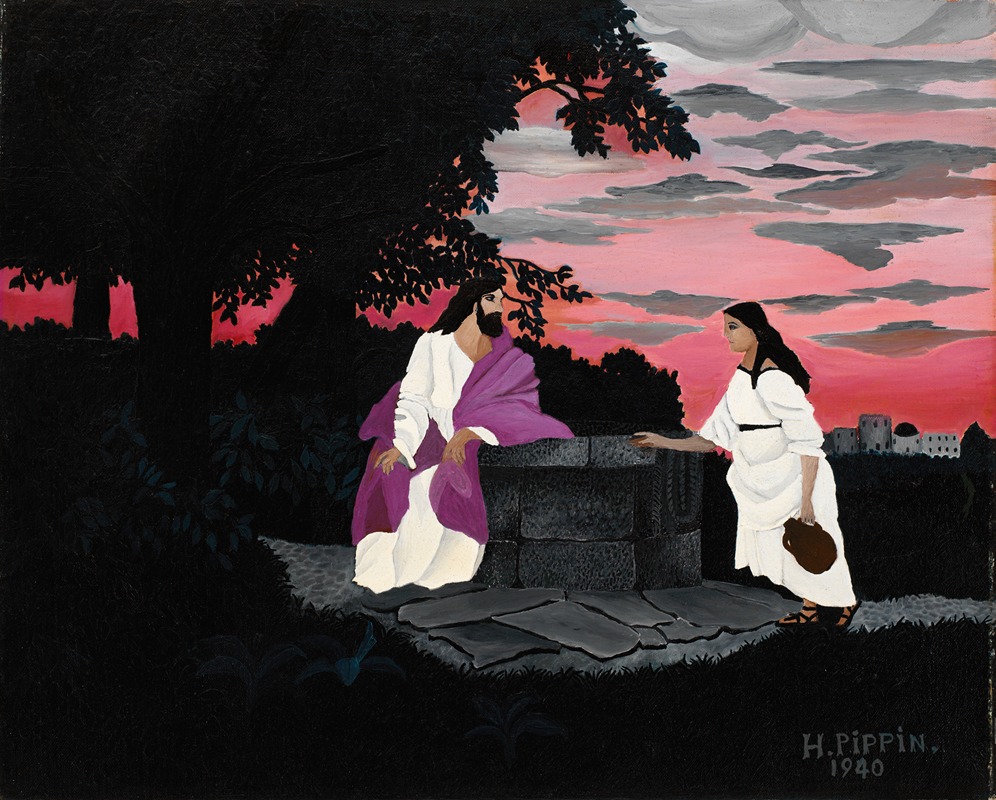 Horace Pippin - Christ and the Woman of Samaria