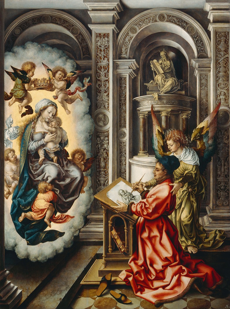 Jan Gossaert - St. Luke Painting the Madonna