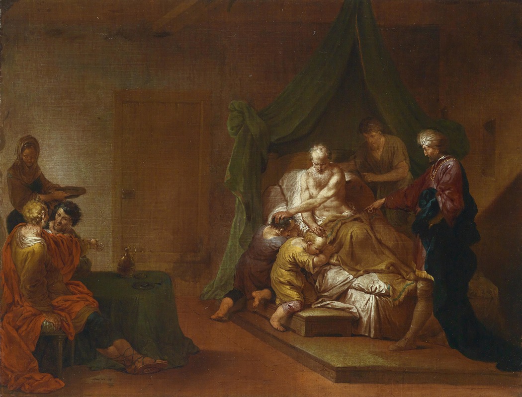 Januarius Zick - Jakob segnet die Söhne Josephs
