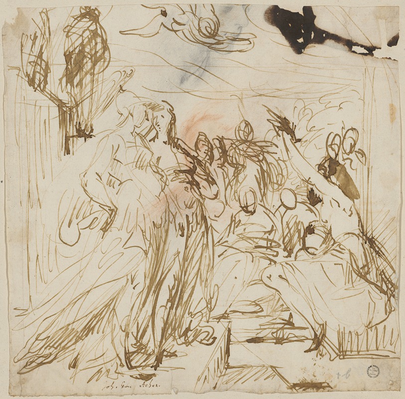 Hans von Aachen - Allegorie der Malerei. Minerva führt die Malerei in den Kreis der Musen ein