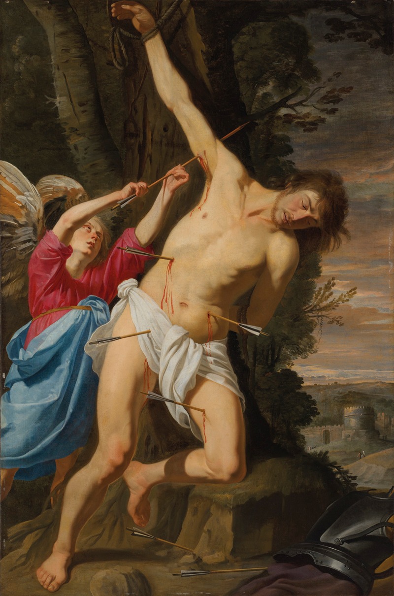 Theodoor Rombouts - Saint Sebastian healed by an angel