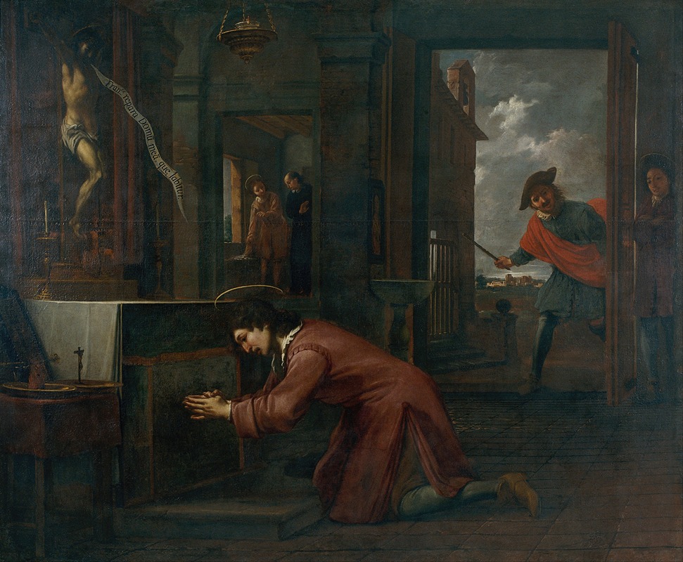 Antoni Viladomat - Saint Francis Receives the Order from the Crucifix at Saint Damian to Repair the House of God