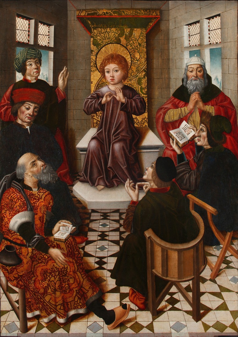 Circle of Diego de la Cruz   - Jesús entre los doctores