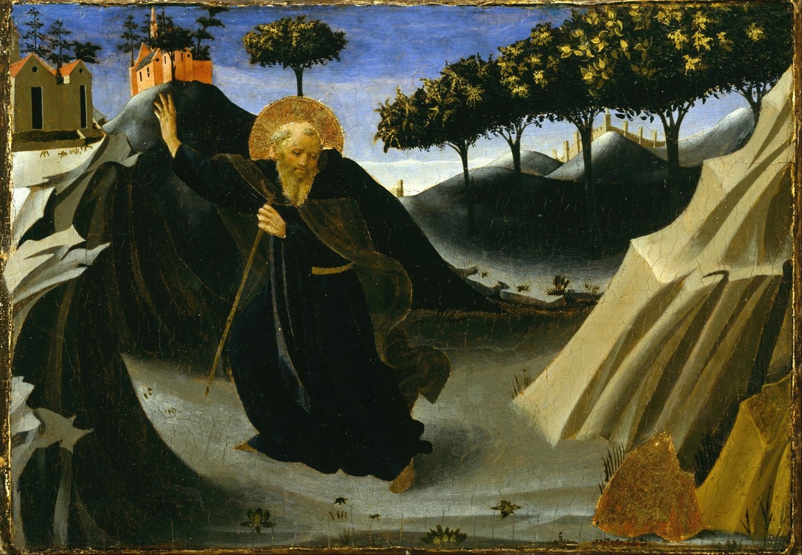 Fra Angelico - Saint Anthony Abbot Shunning the Mass of Gold