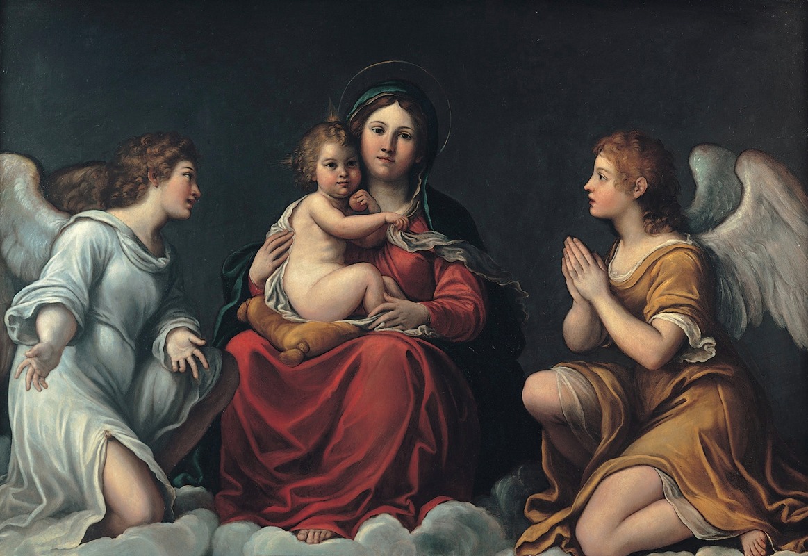 Francesco Albani - Madonna with the Child and angels