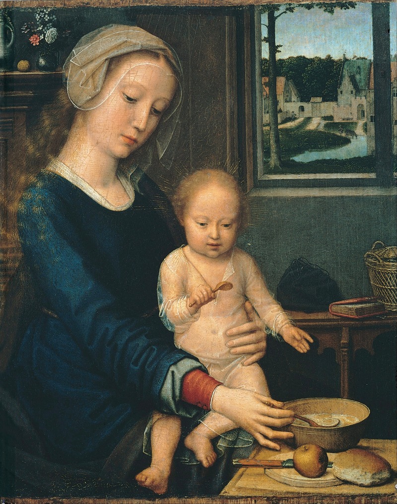 Gerard David - Madonna and Child with the Milk Soup