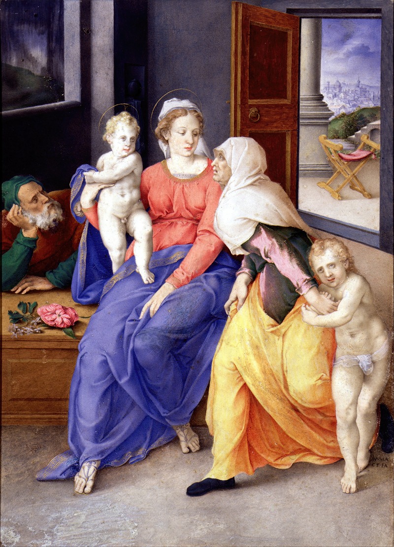 Giulio Clovio - Holy Family with Santa Isabel and San Juanito