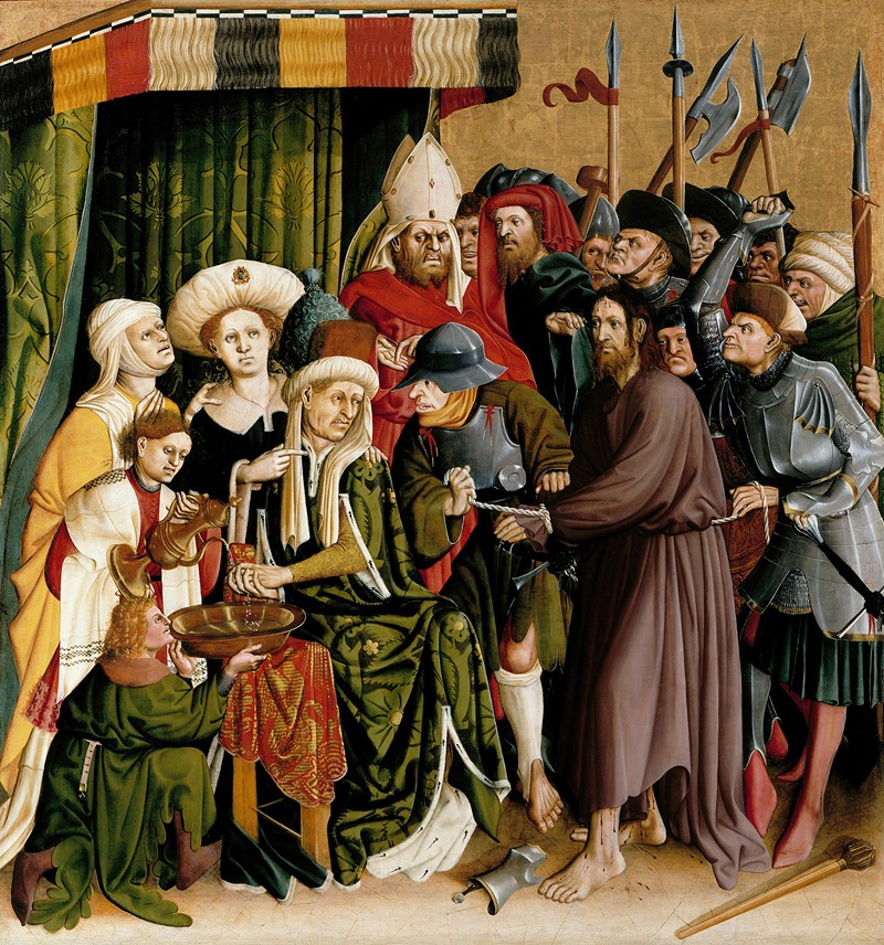 Hans Multscher - Christ before Pilate; The Wings of the Wurzach Altar (upper right)