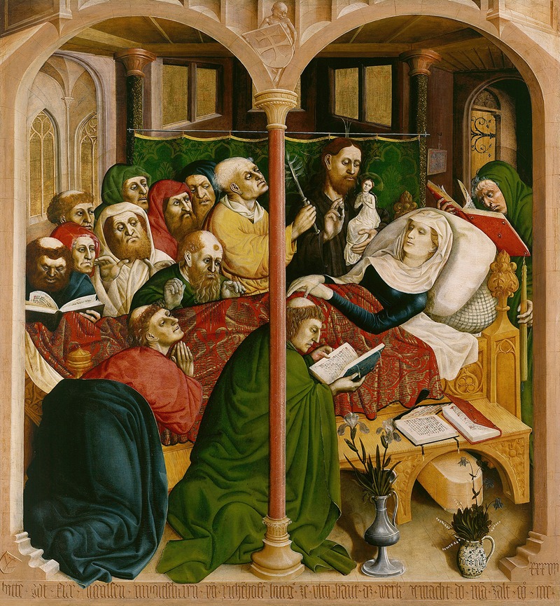 Hans Multscher - The death of Mary; The Wings of the Wurzach Altar, right panel