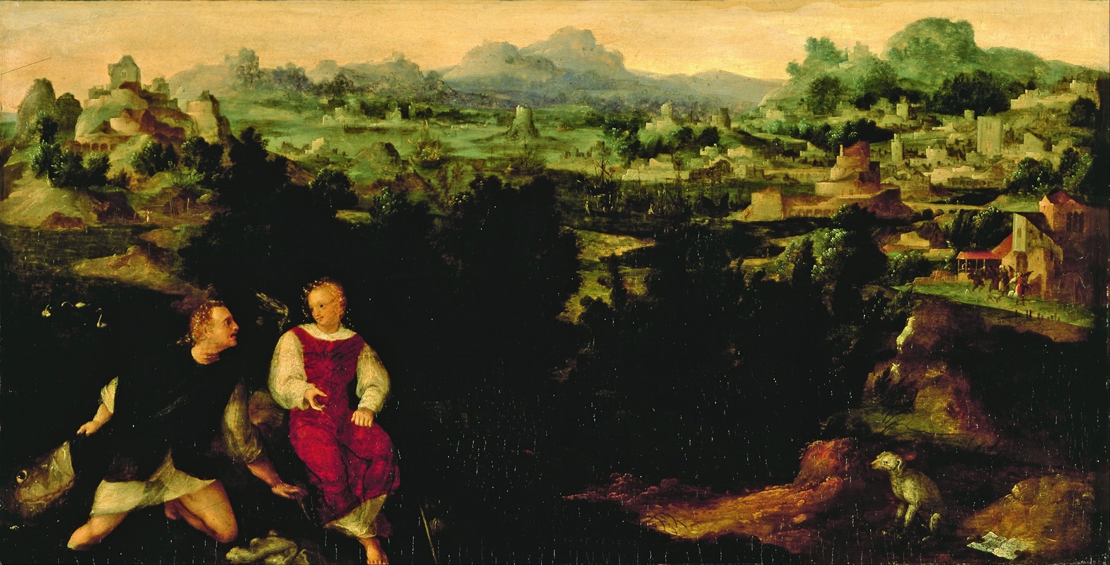 Jan van Scorel - Landscape with Tobias and the Angel