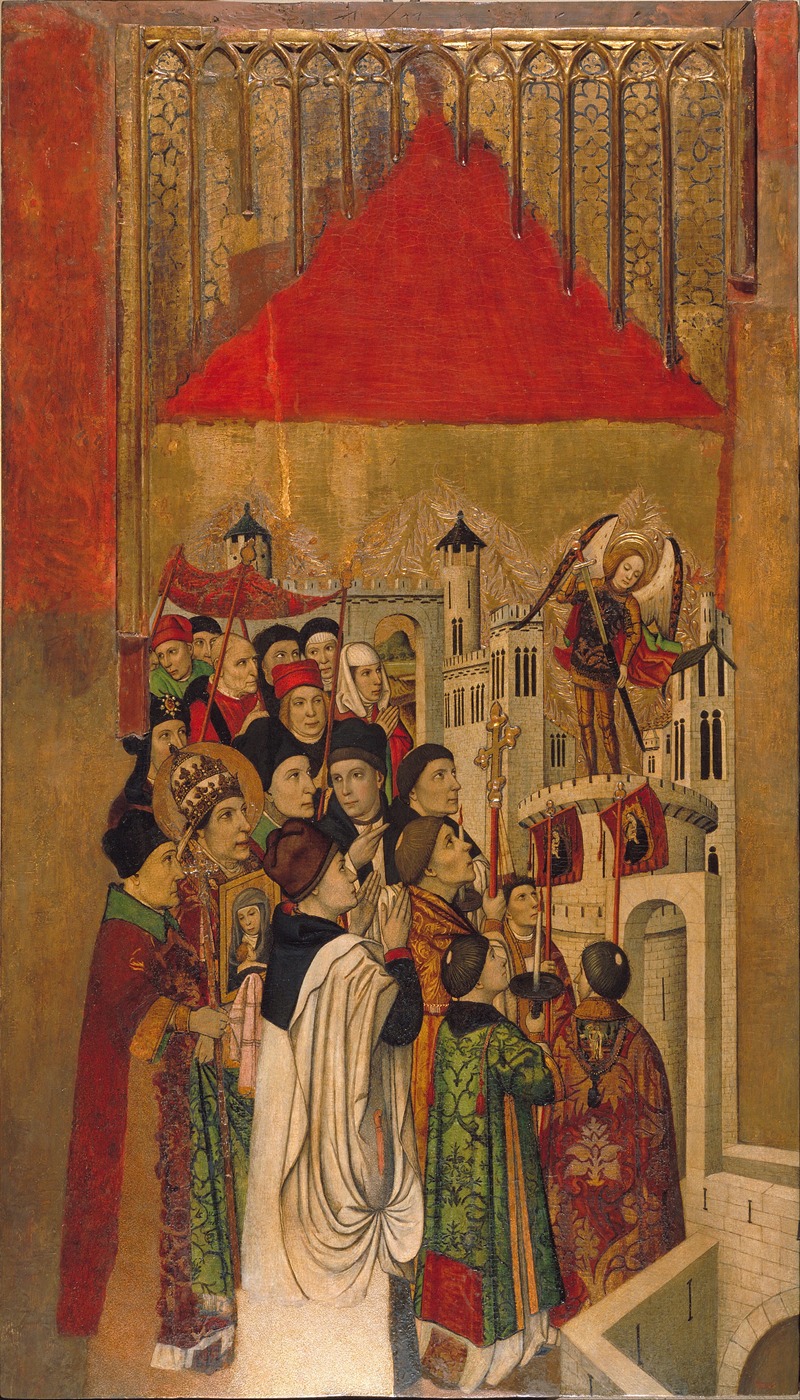 Jaume Huguet   - Apparition of Saint Michael at the Castle of Sant’Angelo