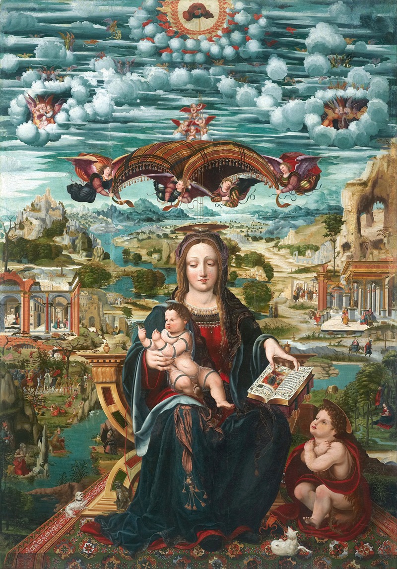 Juan de Borgoña - Virgin and Child with the Infant Saint John